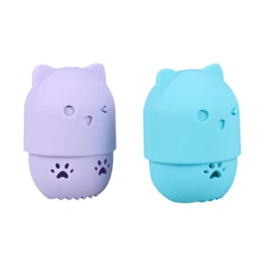 2 PCS Beauty Egg Storage Box Makeup Sponge Case Powder Puff Holder - Imagen 1 de 10