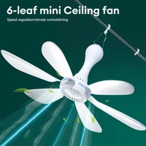 Mini Hanging six-blade Hanging Fans USB Ceiling Fan For Camping Air Cooler Tent - Picture 1 of 22