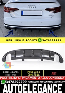 ⭐ Difusor Para Audi A4 B9 Solamente Parachoques Sline Lookrs415-19 Sedán + Avant - Imagen 1 de 8
