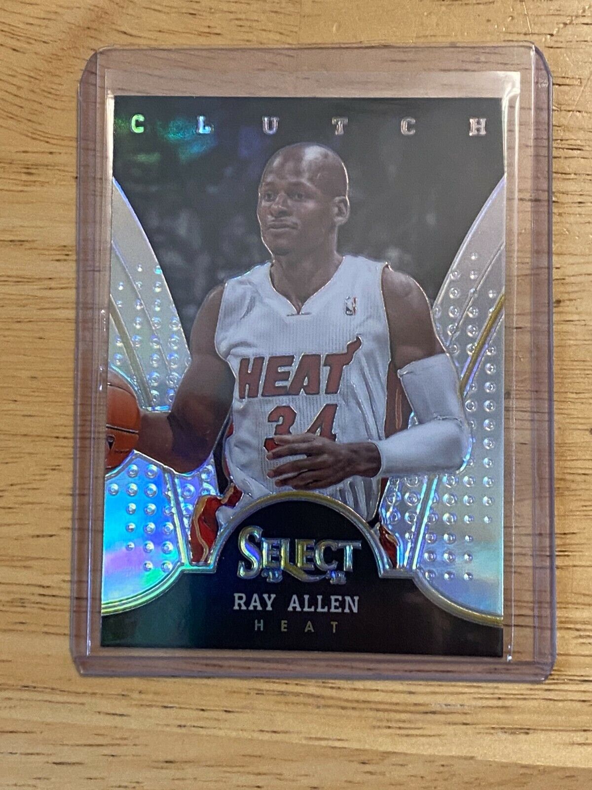 2013-14 SELECT RAY ALLEN CLUTCH INSERT CARD SILVER PRIZM SP