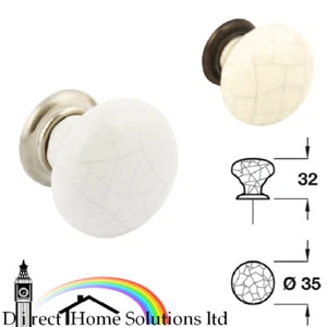 Hierro Hafele Myoh Arcadia/cerámica latón antiguo/hueso, plata/blanco agrietado - Imagen 1 de 6
