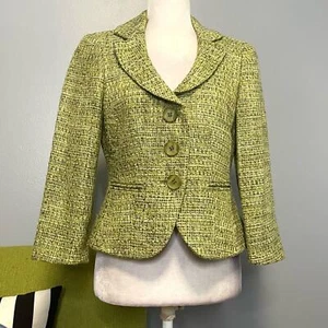 Giacca blazer tuta tweed verde Eccoci 4 - Foto 1 di 5