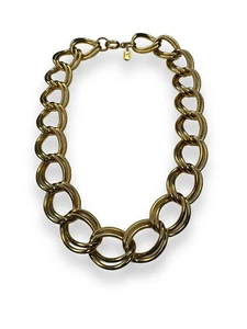 Collana Erwin perle grosse doppio cordoncino maglia catena 16" vintage - Foto 1 di 3