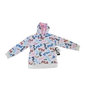 NWT FILA Kids' Hoodie Multicolor All-Over Print Girls Youth Size S 7/8 - Picture 1 of 7