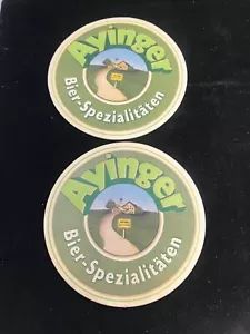 Lot of 2 Coasters - Ayinger Bier - Germany - Picture 1 of 2