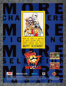 Fatal Fury Special Sega CD Print Ad Vintage Art A 1994