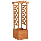 Outdoor Trellis Planter with Arch 49x39x130 cm Firwood