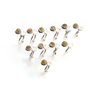 WHOLESALE 11PC 925 SOLID STERLING SILVER GOLDEN RUTILE RING LOT L881
