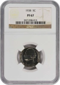 1938 Jefferson Nickel PR67 NGC - Picture 1 of 2