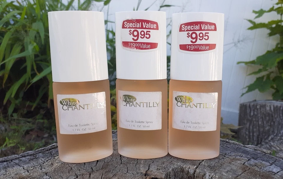 Lote de 3 eau de toilette vintage White Chantilly ~ 1,7 oz cada uno Foto 1 de 1