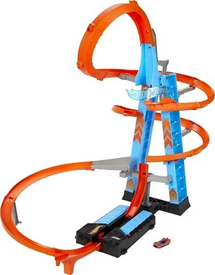 Hot Wheels Sky Crash Tower Action 2 1/2 Feet Tall Motorized Booster Playset NEW - Image 1 of 4