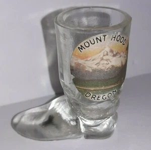 Mount Hood, Oregon Mini Glas Stiefel Süßigkeiten Behälter Zahnstocher Halter Souvenir - Bild 1 von 3