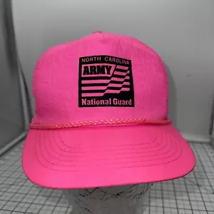 US Army NC National Guard Military Pink Neon "Parachute" Mütze Vintage Snapback - Bild 1 von 11
