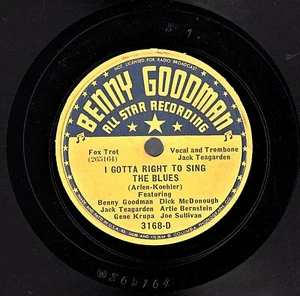 GOODMAN, Benny. I Got6 a Right to Sing/ Aint’cha Glad. Columbia BG label 3168-D - Picture 1 of 2