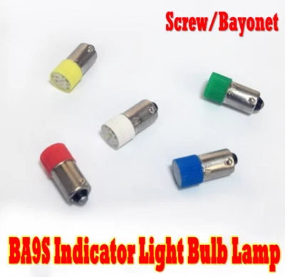1pcs BA9S Screw/Bayonet Indicator Light Bulb Lamp 6.3v12v24V30V110v220v380 0.5W - Image 1 of 4