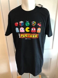 Pac-Man Rubik’s Cube Popculture Games T-Shirt NWT Men’s XL 100% Cotton Brisco - Picture 1 of 8