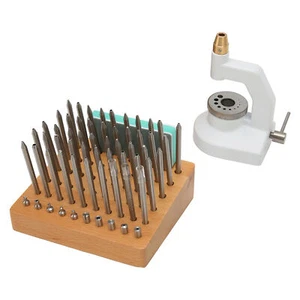 Watch Repair Staking Tool Press Set Watchmaker Jewelling Punching Kit ABE - Picture 1 of 22