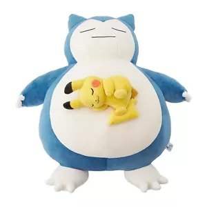 Pokemon Center Snorlax & Pikachu Pokemon Schlaf Motchiri Plüschpuppe OYASUMI Japan - Bild 1 von 6