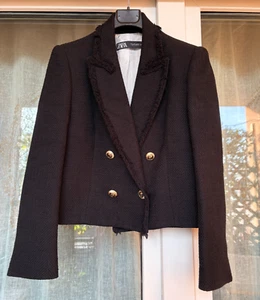 ZARA Damen Tweed Blazer Gr. L - Bild 1 von 5