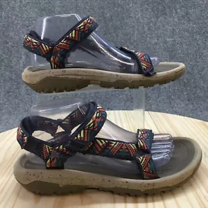 Teva Sandals Womens 9 Hurrican XLT2 Strappy Flats 1019235 Blue Multicolor Fabric - Picture 1 of 21