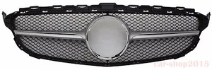 Front Grille for Mercedes Benz W205 15-18 Chrome & Silver C300 C200 C180 C250 - Imagen 1 de 1
