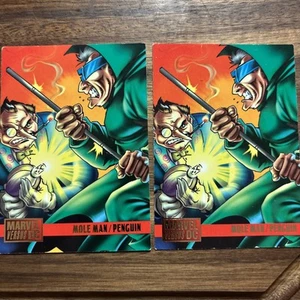 Mole Man / Penguin #99 1995 Fleer DC vs. Marvel Comics Card 2 PACK - Picture 1 of 2