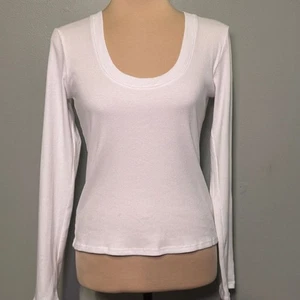 Z SUPPLY Sirena Rib Long Sleeve Tee In White NWT New Size Medium - Picture 1 of 10