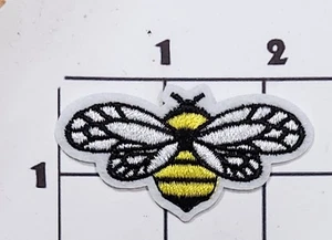 Bee Patch Embroidered Iron On Applique Upcycle Cosplay Costume - Picture 1 of 1