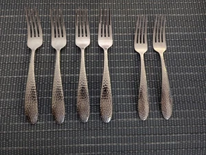 Oneida Reyna 4er Set Tafelgabeln 2 Salatgabeln Edelstahl Besteck - Bild 1 von 5