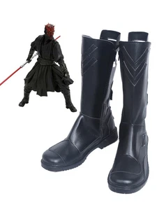 Cosplay Star Wars Darth Maul Shoes High Leg Boots Halloween Party Boots Props PU - Picture 1 of 5