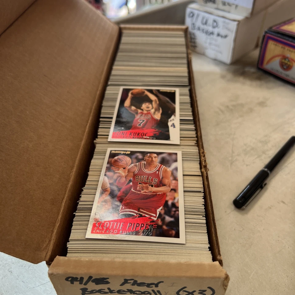 1994-1995 Fleer Basketball Series 1 Complete Set 1-240  Missing Shaq - Image 1 of 2