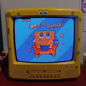SpongeBob SquarePants 13" CRT TV/DVD Combo Emerson Model #SB351 Powers On READ - Picture 1 of 17
