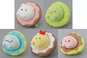 Portachiavi mascotte costume ciambella San-X Sumikko Gurashi set completo di 5 - Foto 1 di 2