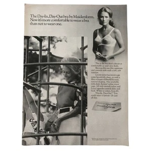 Maidenform Day In Day Out Bra Vintage Magazine Print Ad 1972 - Picture 1 of 2