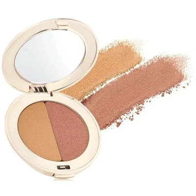 Jane Iredale PurePressed Eye Shadow Duo Golden Peach .1 oz New in Box - Image 1 of 3