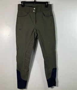 Womens Halter Ego High Waist Full Seat Riding Breeches 28 Green - Picture 1 of 12
