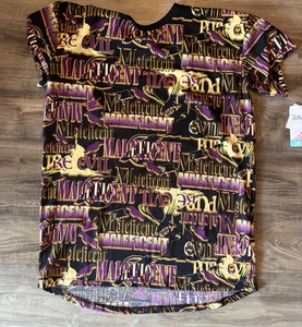 LuLaRoe Disney Villains Maleficent "Pure Evil" Raven Shirt Size Small NWT - Picture 1 of 7