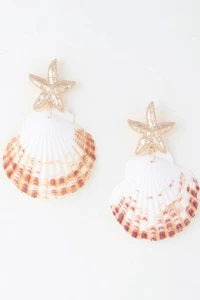 New Under The Sea Clam Earrings - Bild 1 von 4