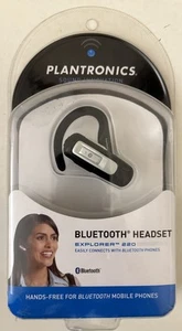 New Sealed Plantronics Explorer 220 Black Ear-Hook Hands Free Bluetooth Headset - Photo 1 sur 5