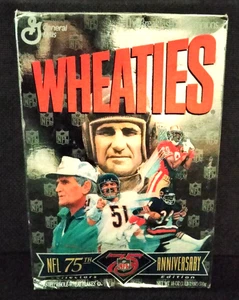 WHEATIES NFL 75° ANNIVERSARIO CEREALI GENERAL MILLS BUTKIS PEYTON SIGILLATO MAI APERTO - Foto 1 di 4
