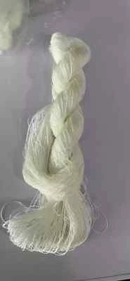 White tight twisted water ripple mulberry silk,hand-dyed embroidery silk thread - Image 1 of 2