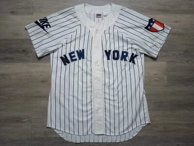 Nike Gray Tag vtg Jersey New York Yankees Pinstripes M/L 80s 90s Don Mattingly - Image 1 of 4