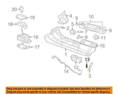 Console CHRYSLER OEM 07-17 200 - suporte para copo parafuso 6104628AA - Imagem 1 de 2