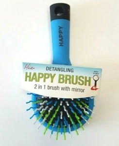 Cepillo desenredado para niños Mia Happy 2 en 1 con espejo naranja totalmente nuevo - Imagen 1 de 3