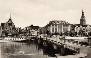 Elbing Am Wasser mit Dampferanlegeplatz Postkarte AK - Bild 1 von 2
