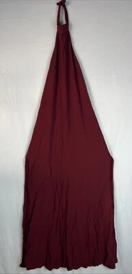 Flynn Skye Halter Maxi Dress Women's Size M Merlot Burgundy High Side Slits - Image 1 of 4