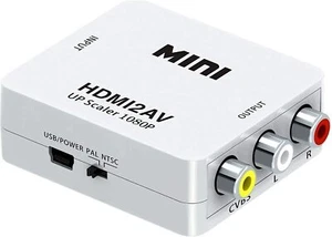 HDMI to RCA 1080P HDMI to 3RCA CVBS AV Composite Converter Video Audio Adapter - Bild 1 von 15