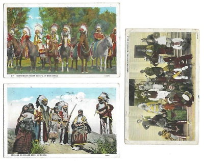 US 1903-1930 FIVE POST CARDS OF NATIVE AMERICAN NOKI SWAKE DANCE - Image 1 of 4