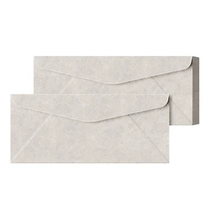 New Smoke Gray Parchment #10 Business Envelope, 4 1/8 x 9 1/2, 24w(90gsm), 100Pk - Picture 1 of 6