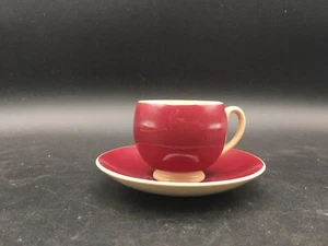 Vintage T.G. Green Church Gresley Polo rot Teetasse und Untertasse selten - Bild 1 von 14